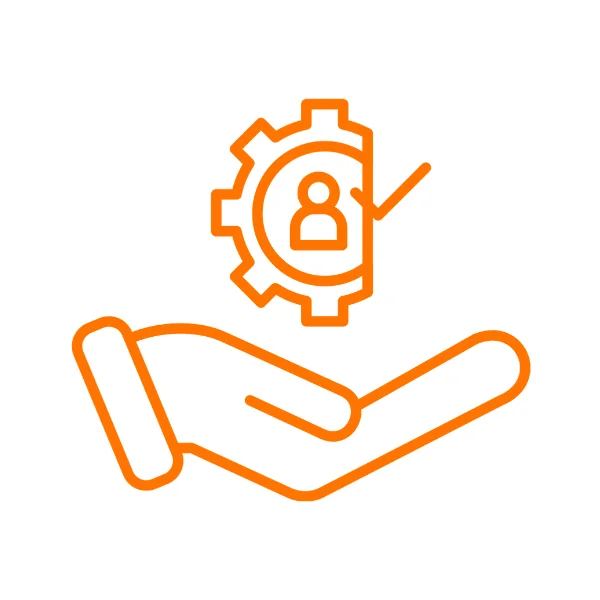 Icon showing a complete construction service package.