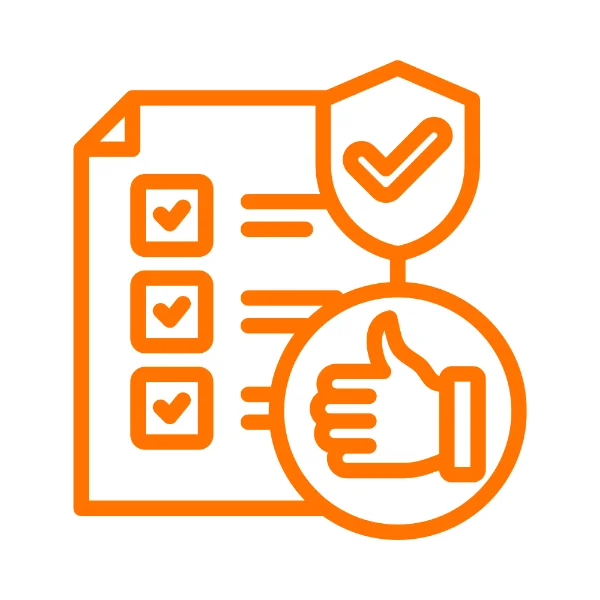 Icon showing a contractor ensuring home safety standards.