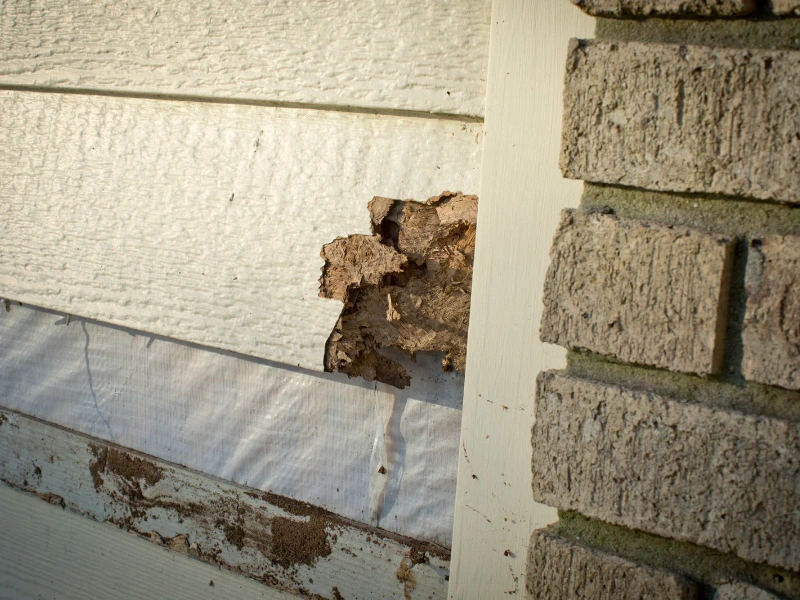 Image of a house with damaged siding.