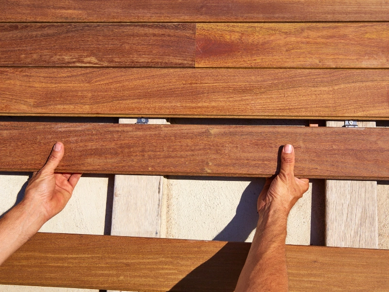 Image of a wood siding installation.