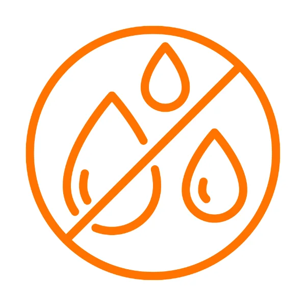 Icon showing engineered wood moisture resistance.