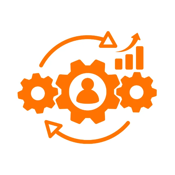 Icon showing seamless construction process management.