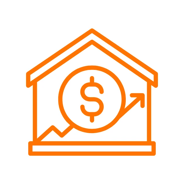 Icon showing remodeling boosting property value