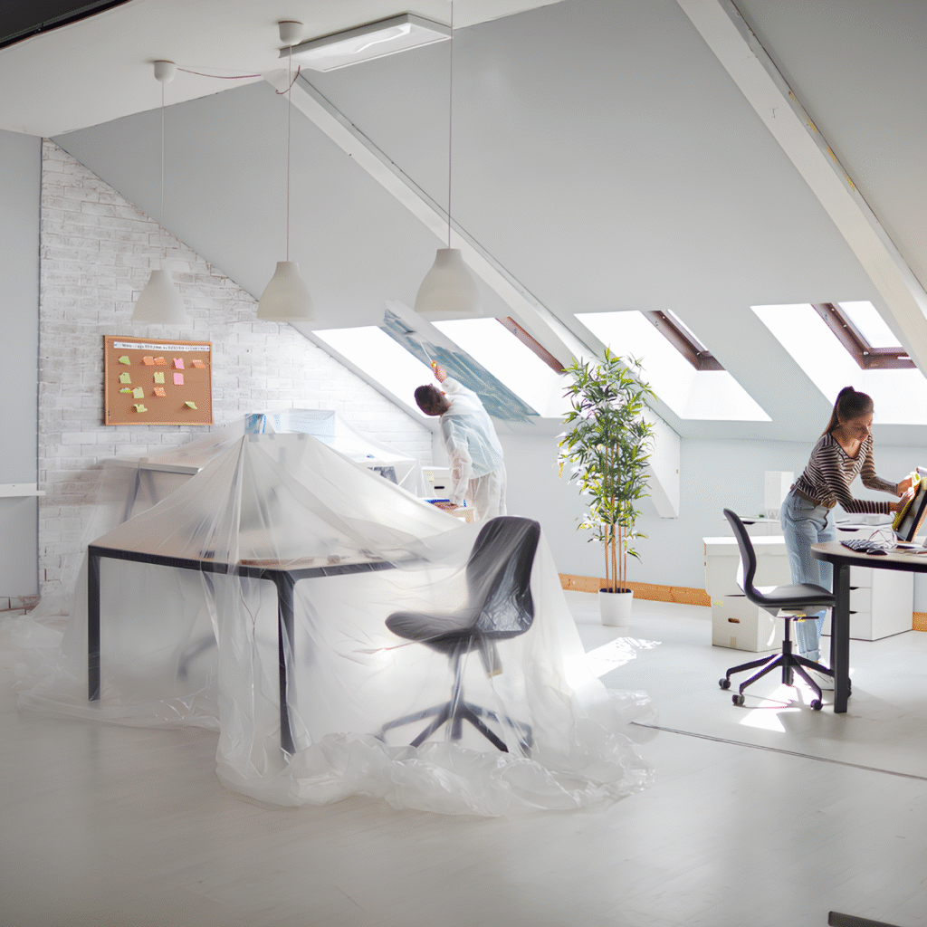 Image of office space renovation.